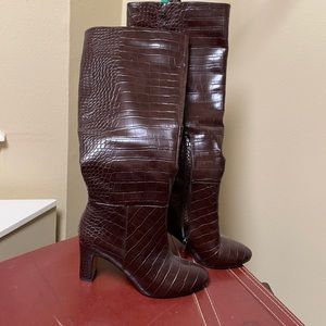 Croc Print Boots